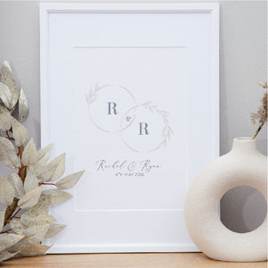 Wedding/engagement framed & unframed print/gift for the home