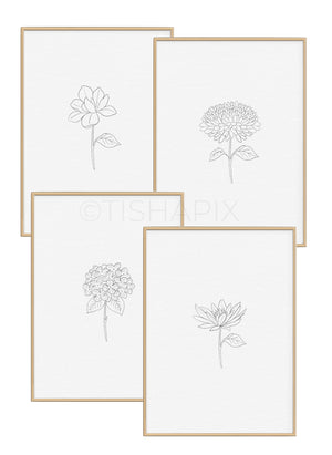 Graceful Blooms (Set of 4)