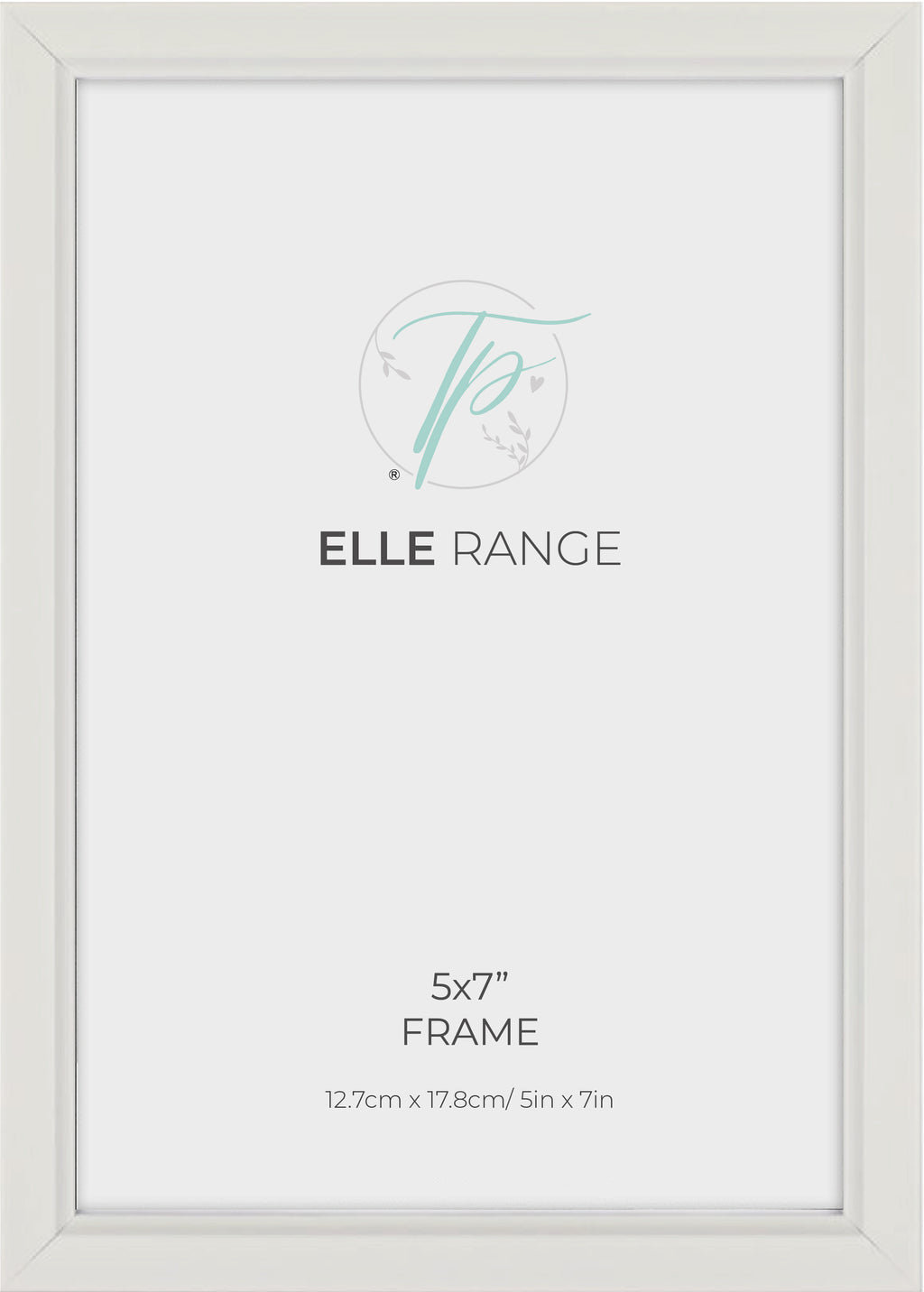 Frame, White, Elle Range - 5x7" - Tishapix