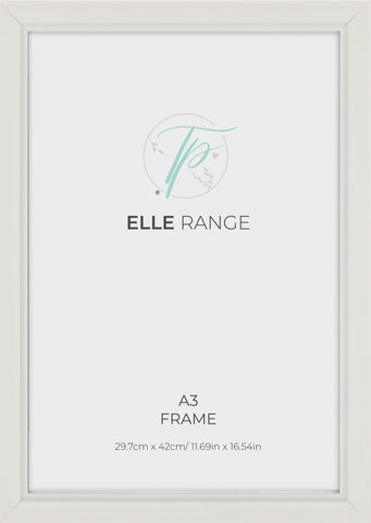 Frame, White, Elle Range - A3 - Tishapix