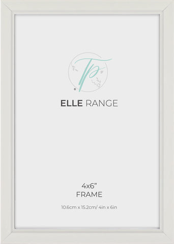Frame, White, Elle Range - 4x6" - Tishapix