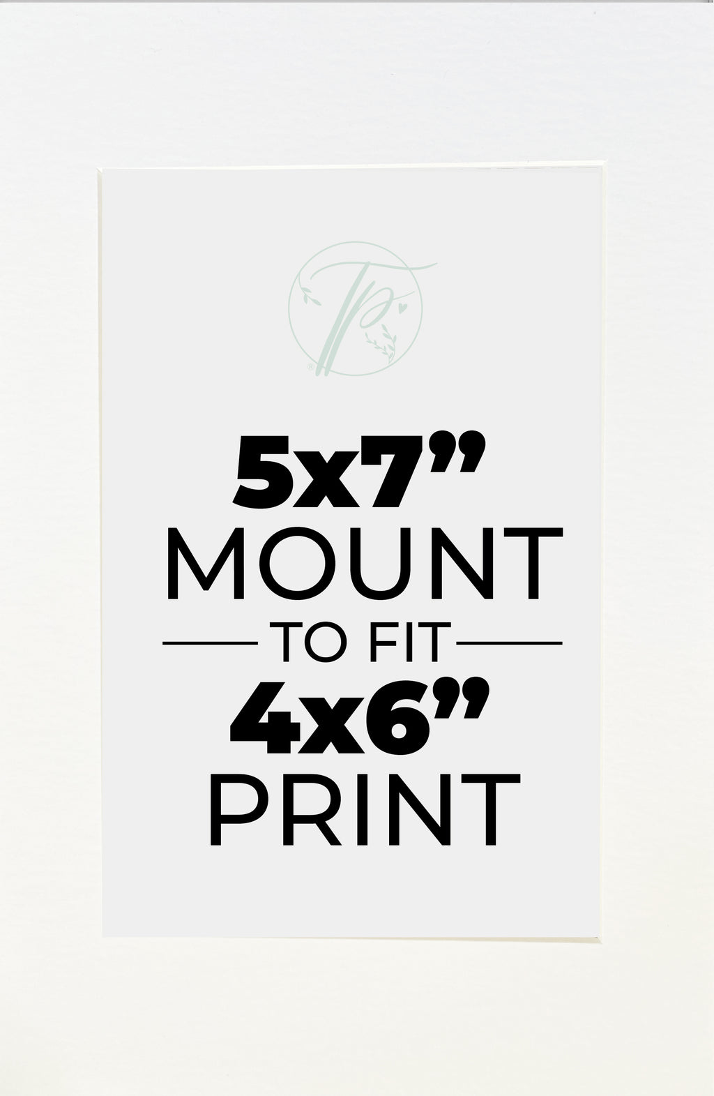 5x7" Mount To Fit 4x6" Print