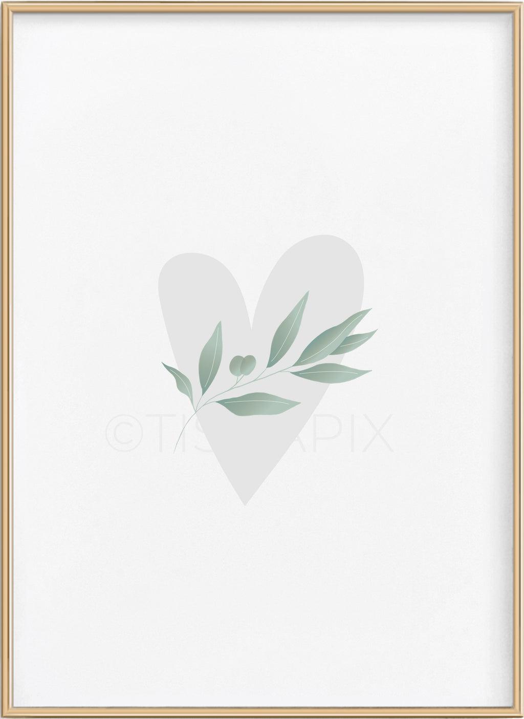 Olive Leaf Heart
