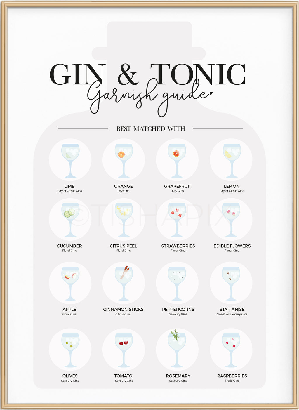 Gin and Tonic Garnish Guide
