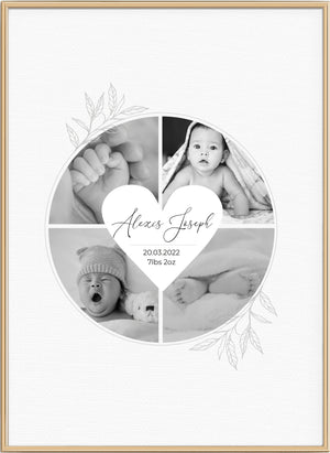 Baby/Kids Personalised Collage Photo Print