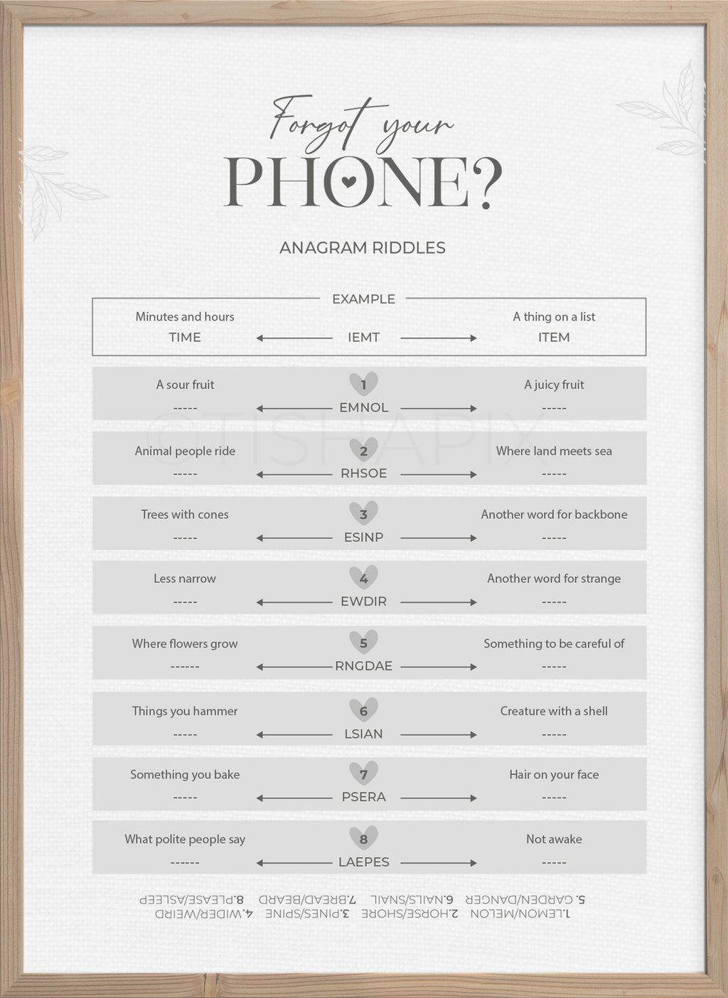 Forgot Your Phone? - Anagram Riddle