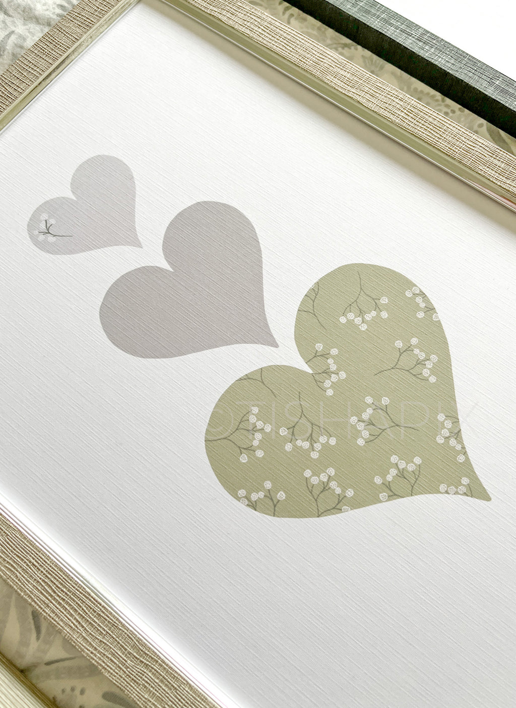 Gypsophila Patterned Hearts