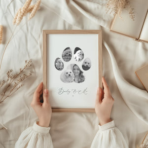 Dog Paw Personalised Photo Print