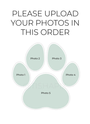 Dog Paw Personalised Photo Print