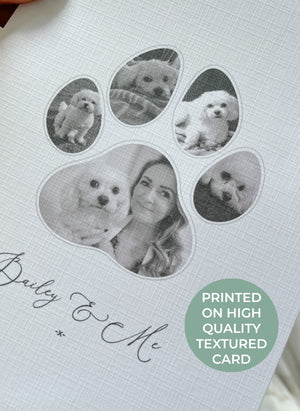 Dog Paw Personalised Photo Print