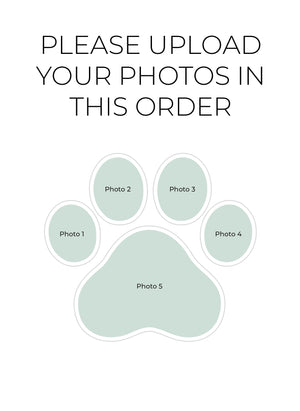 Cat Paw Personalised Photo Print