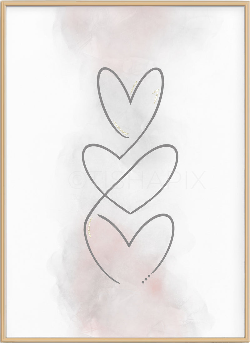 Three Line Hearts