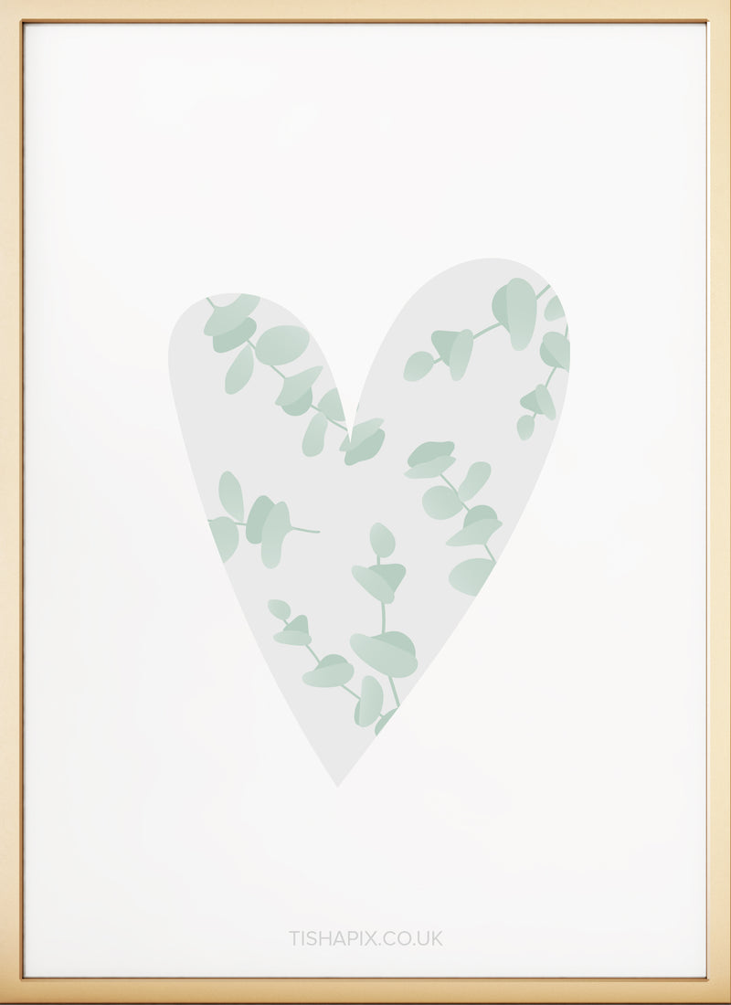 Eucalyptus Pattern Heart - Tishapix