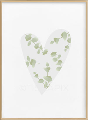 Eucalyptus Pattern Heart