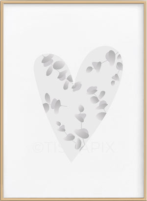 Eucalyptus Pattern Heart