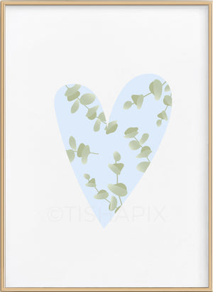 Eucalyptus Pattern Heart