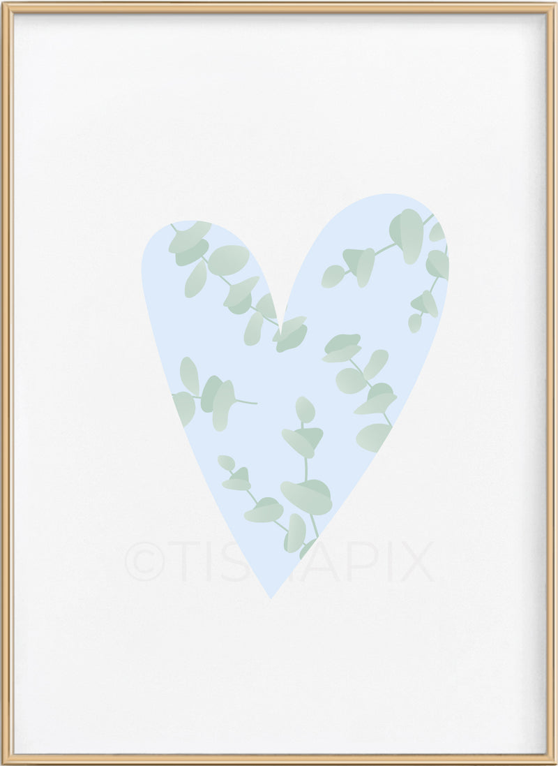 Eucalyptus Pattern Heart