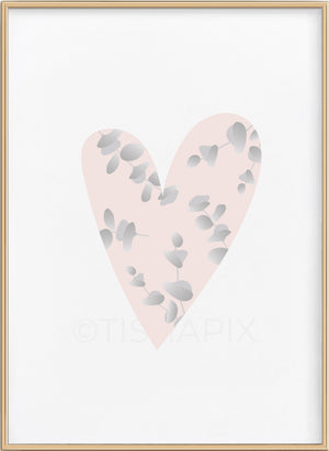 Eucalyptus Pattern Heart