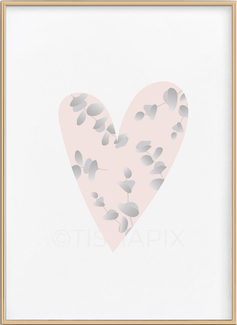 Eucalyptus Pattern Heart