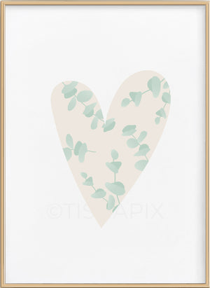 Eucalyptus Pattern Heart