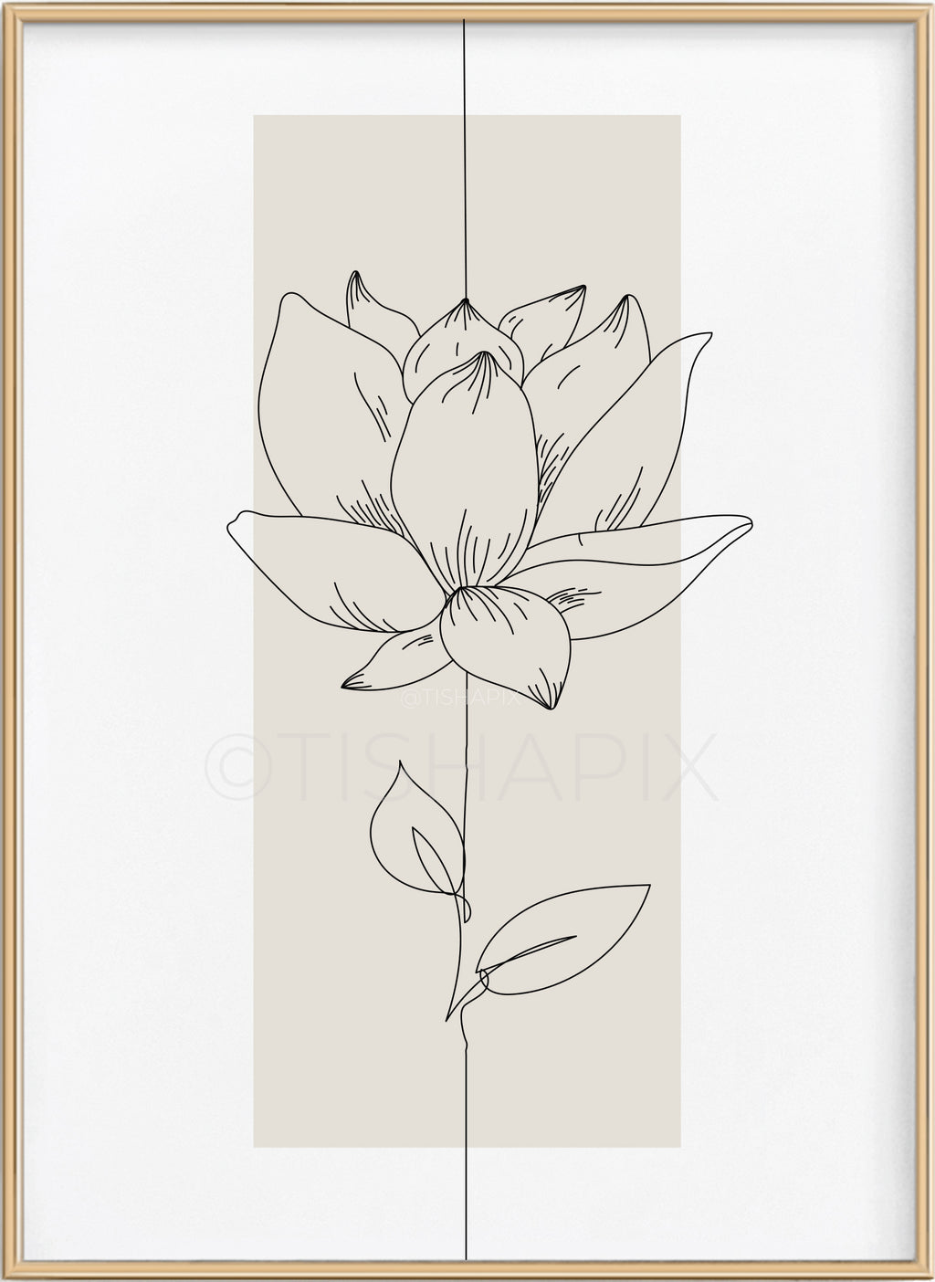 Lotus Line Art